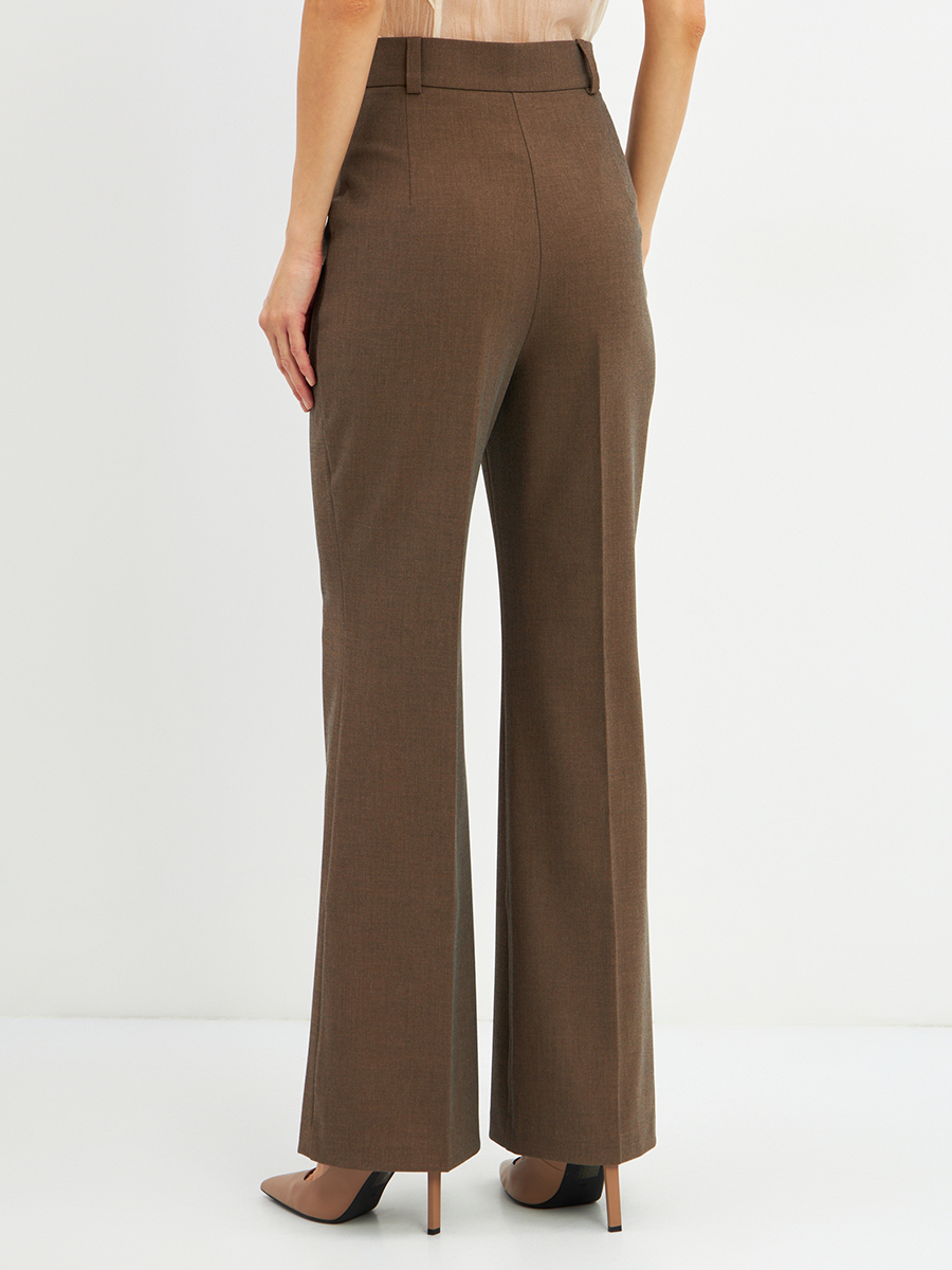 Брюки-клеш  OD-822-3 коричневый