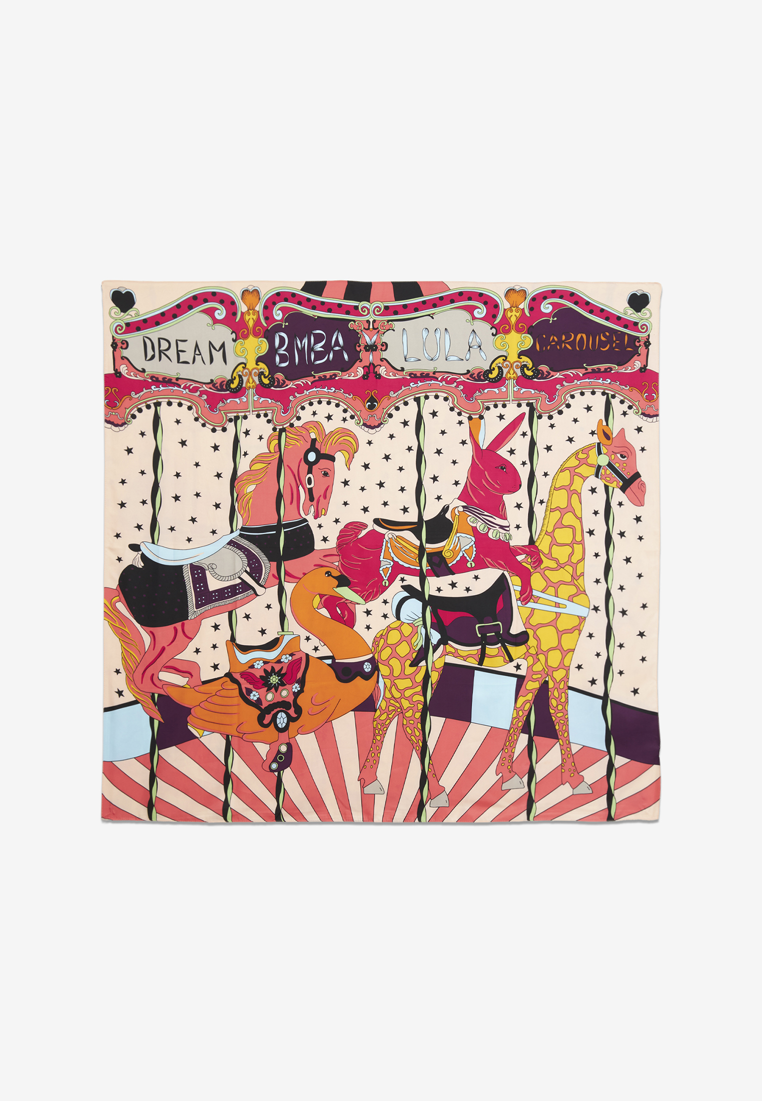 Платок женский двусторонний с принтом Арт-Деко LO-1255-2