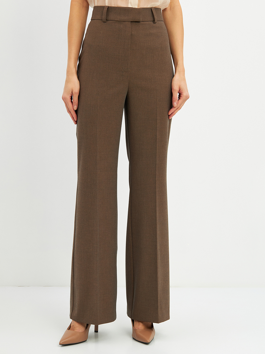 Брюки-клеш  OD-822-3 коричневый