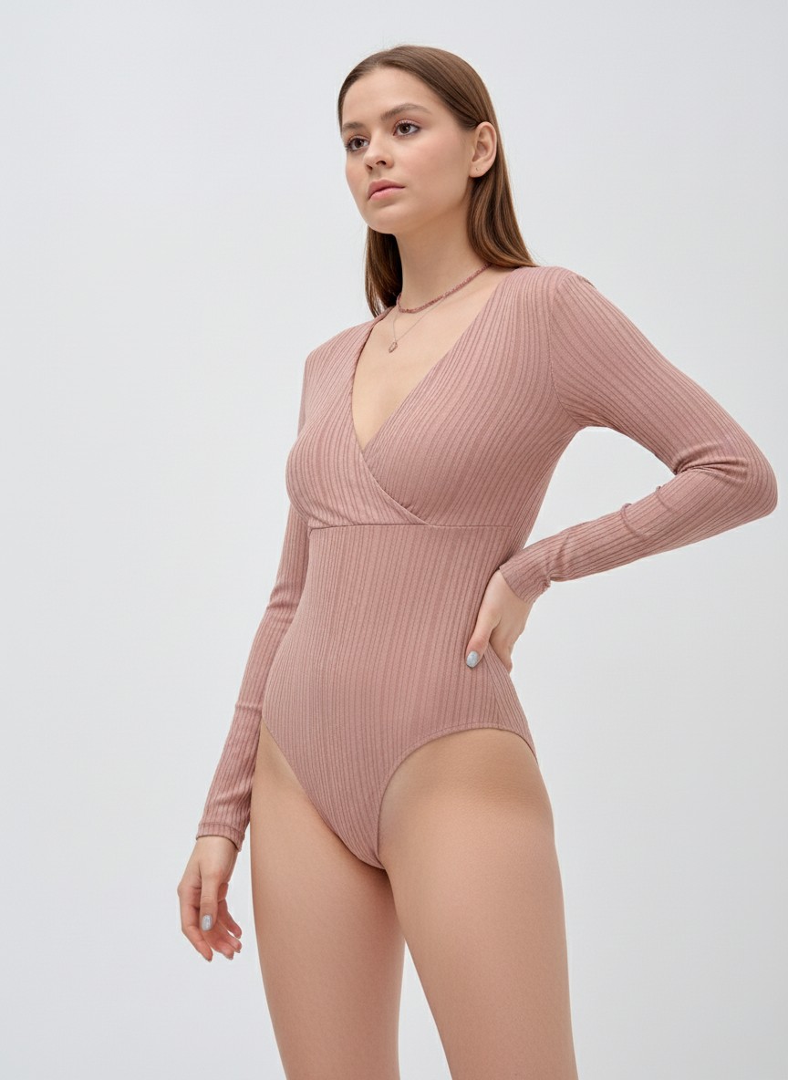 Боди в рубчик