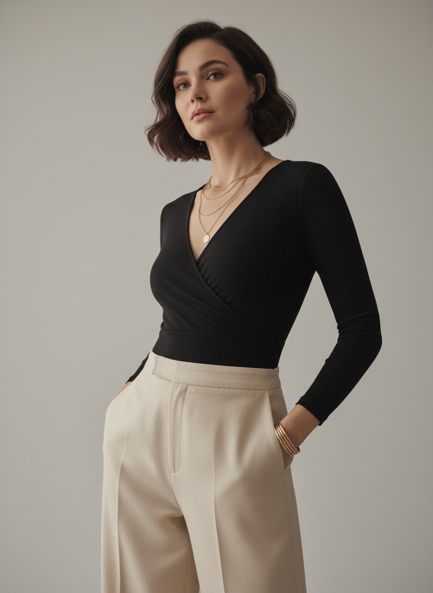 Боди в рубчик