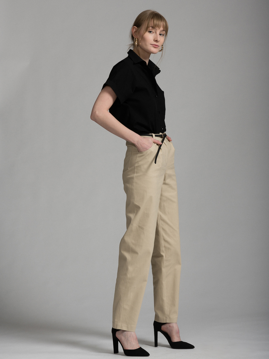 Брюки прямые из однотонного денима OD-475-2