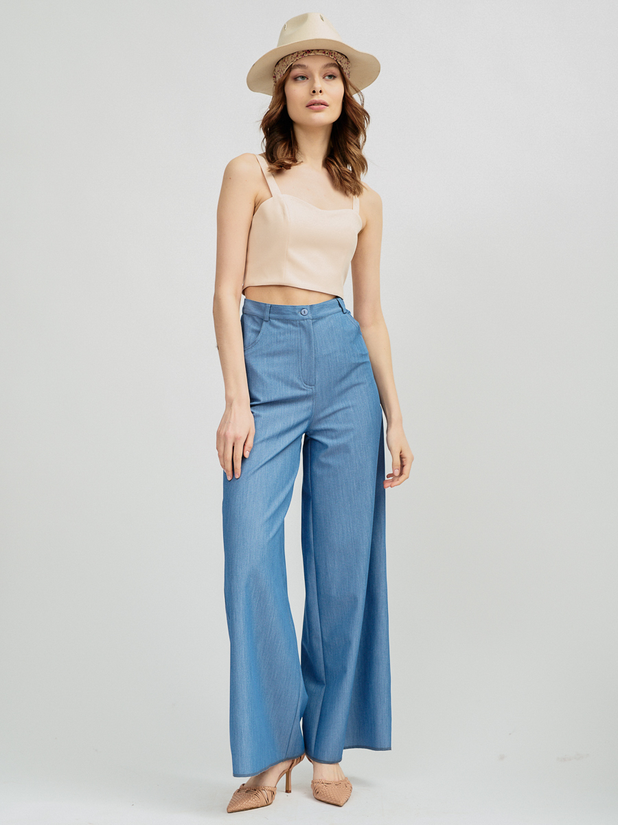 Брюки-клеш OD-552-1 синие