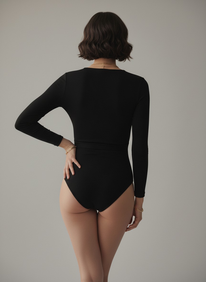 Боди в рубчик