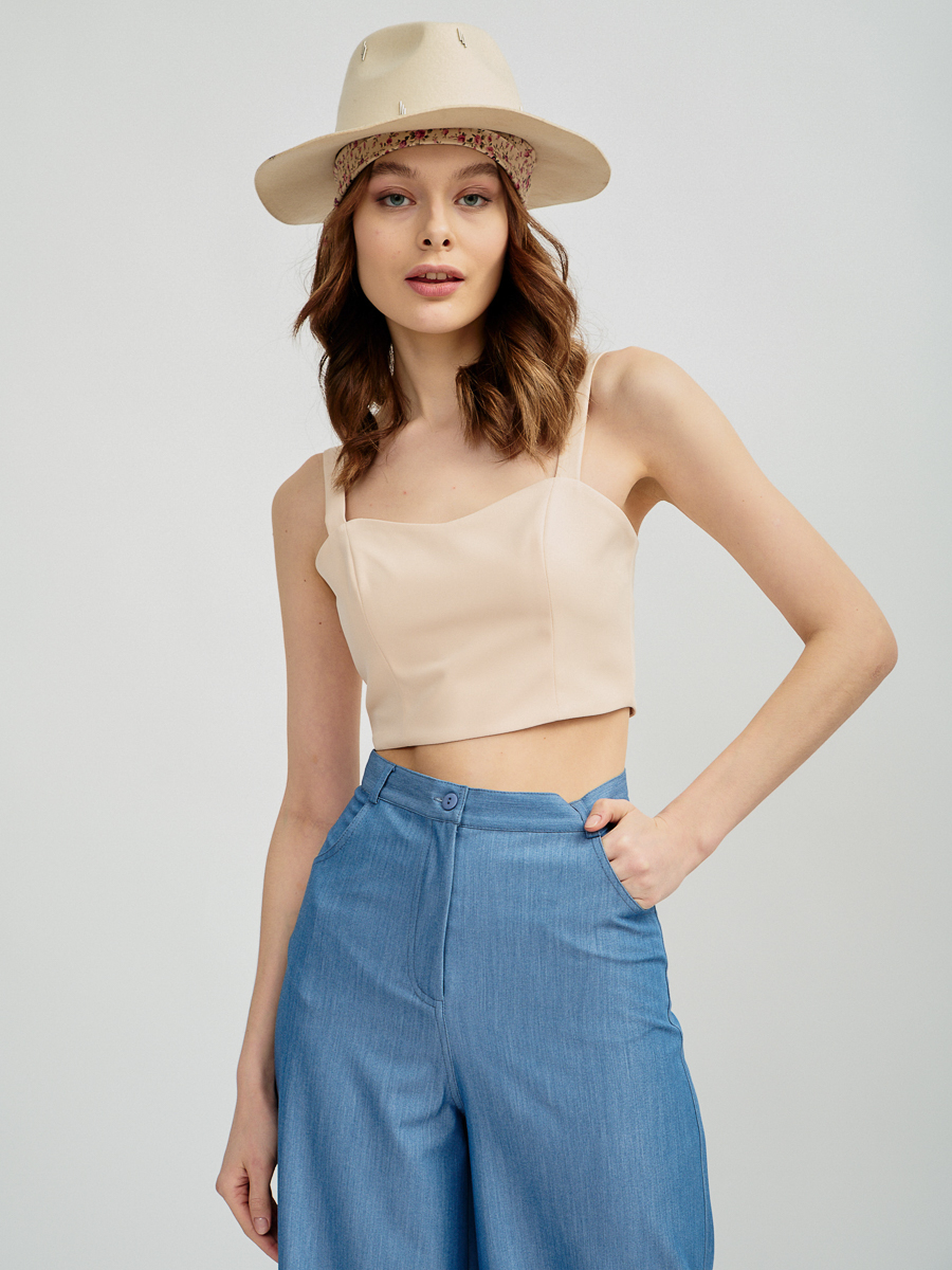 Брюки-клеш OD-552-1 синие