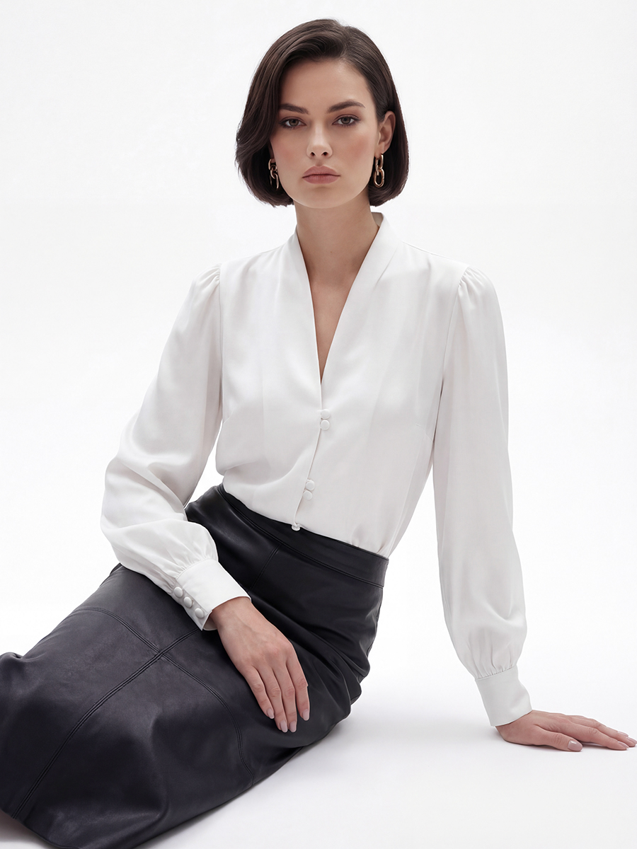 Блуза с вырезом  