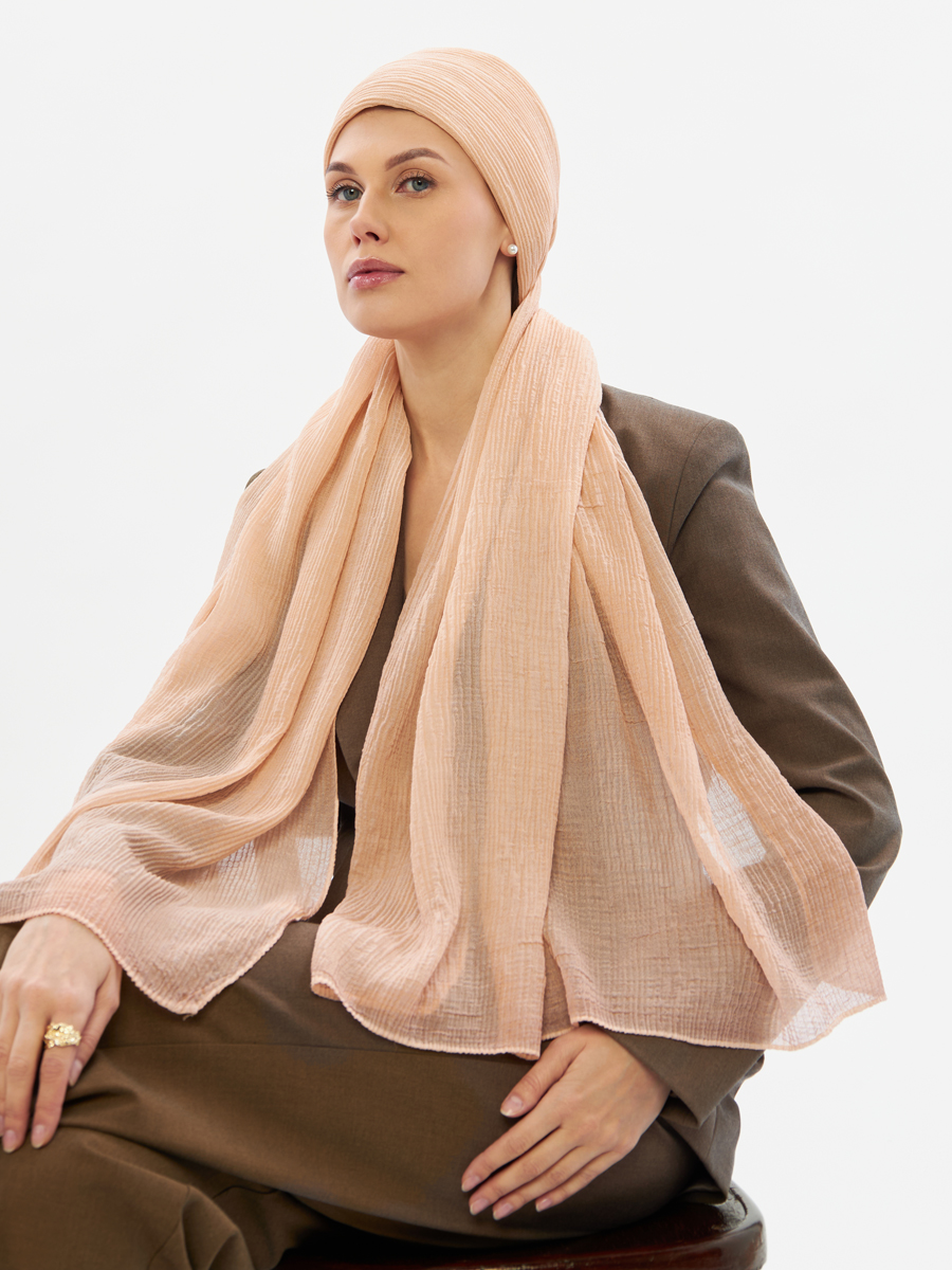 Палантин женский двусторонний из жатого шифона DRK-1455-71