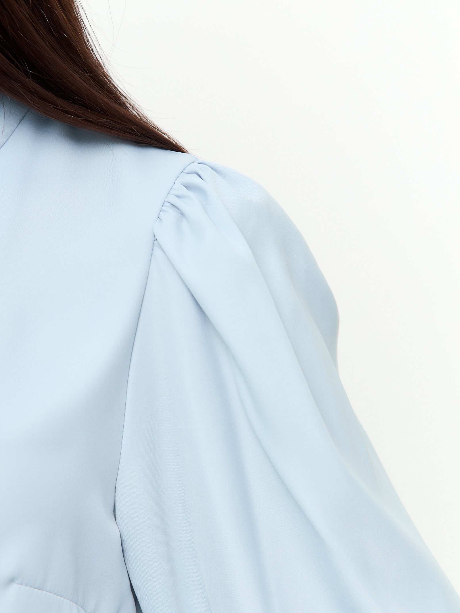Блуза-косоворотка много пуговиц OD-550-9-серо-голубая