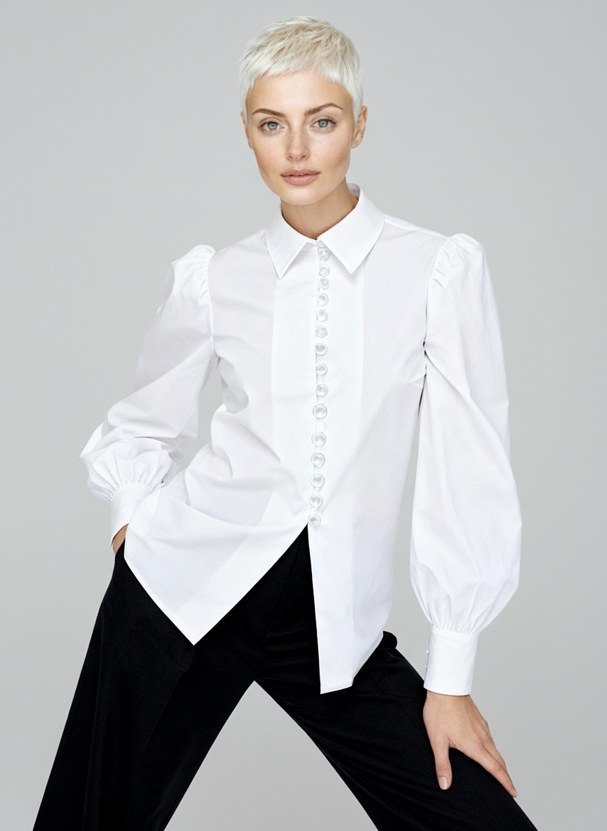 Блузка однотонная