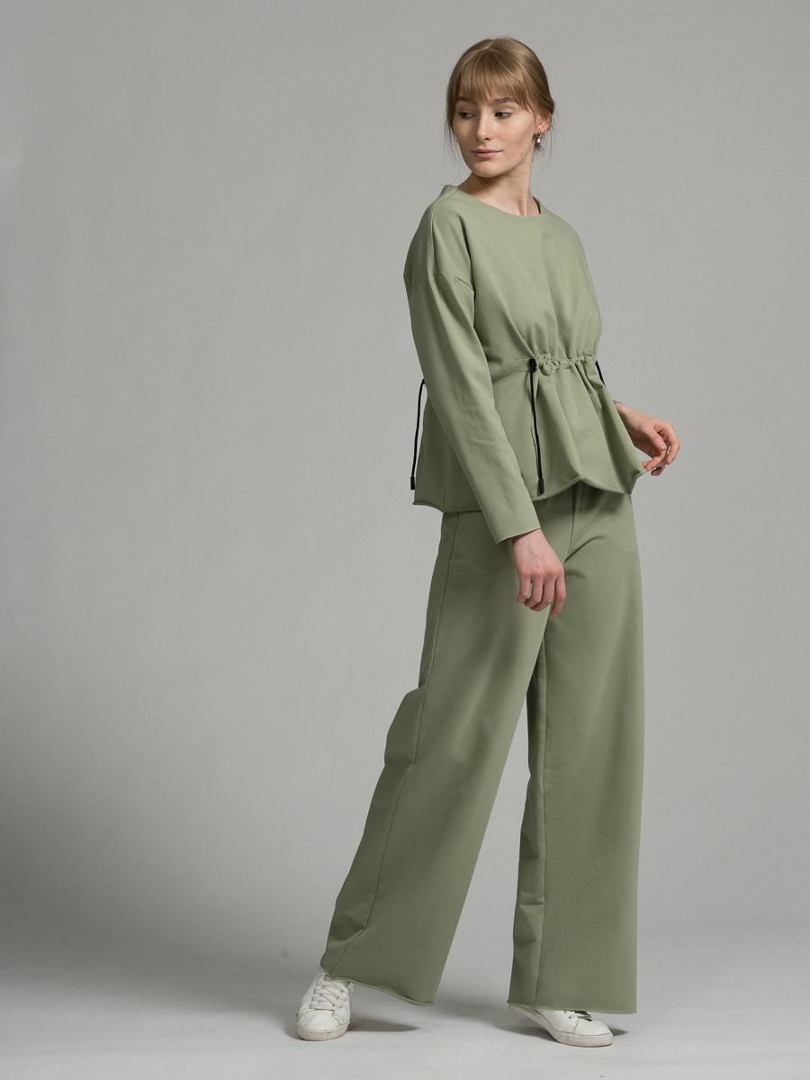 Свитшот оверсайз с кулиской OD-460-1