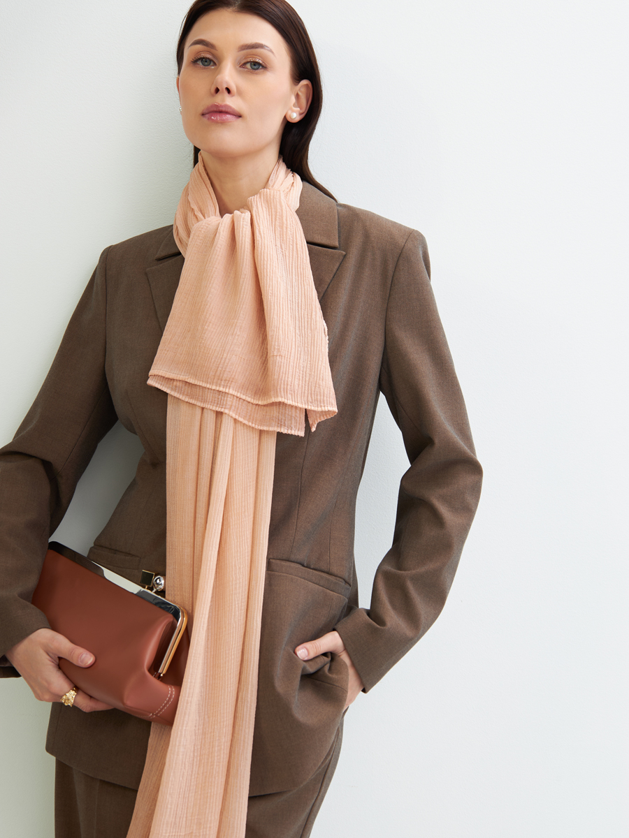 Палантин женский двусторонний из жатого шифона DRK-1455-71