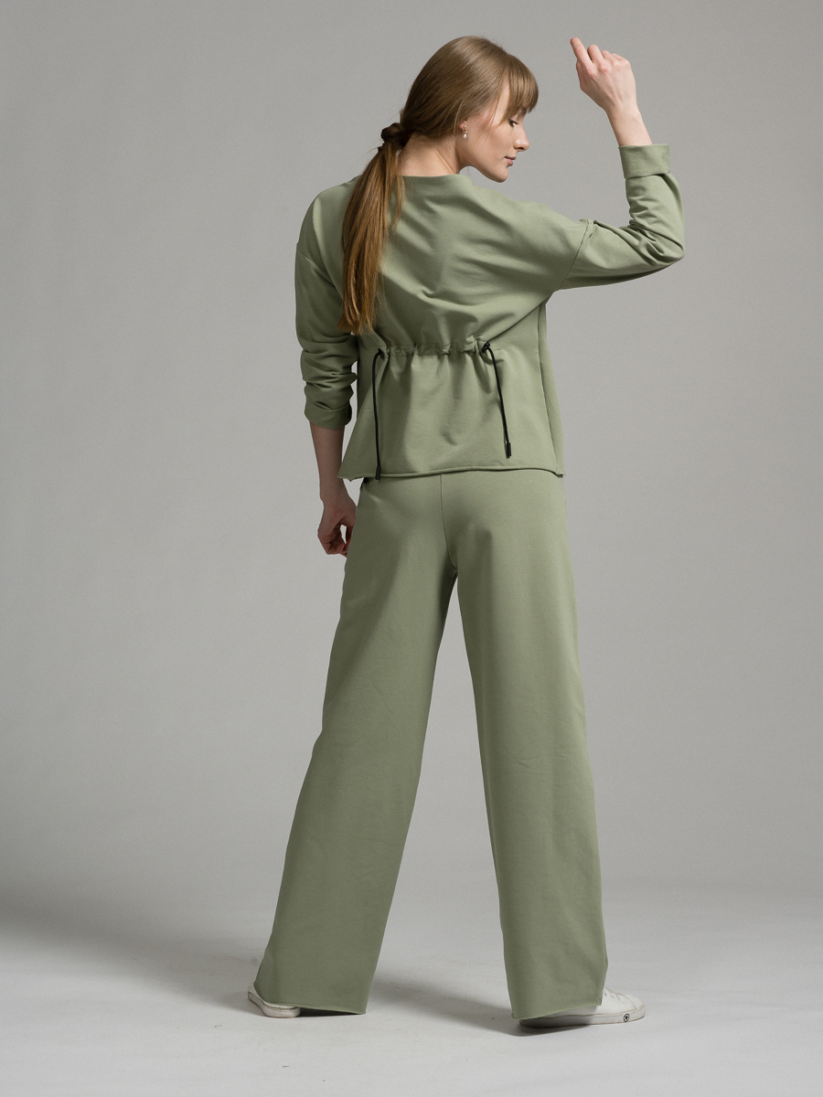 Свитшот оверсайз с кулиской OD-460-1