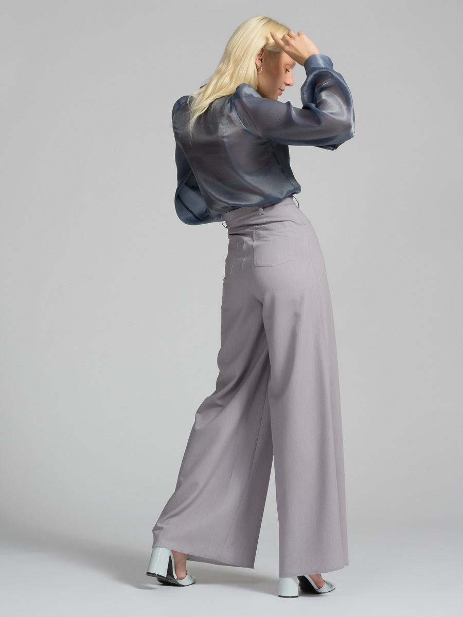 Брюки-клеш OD-552-2 серый