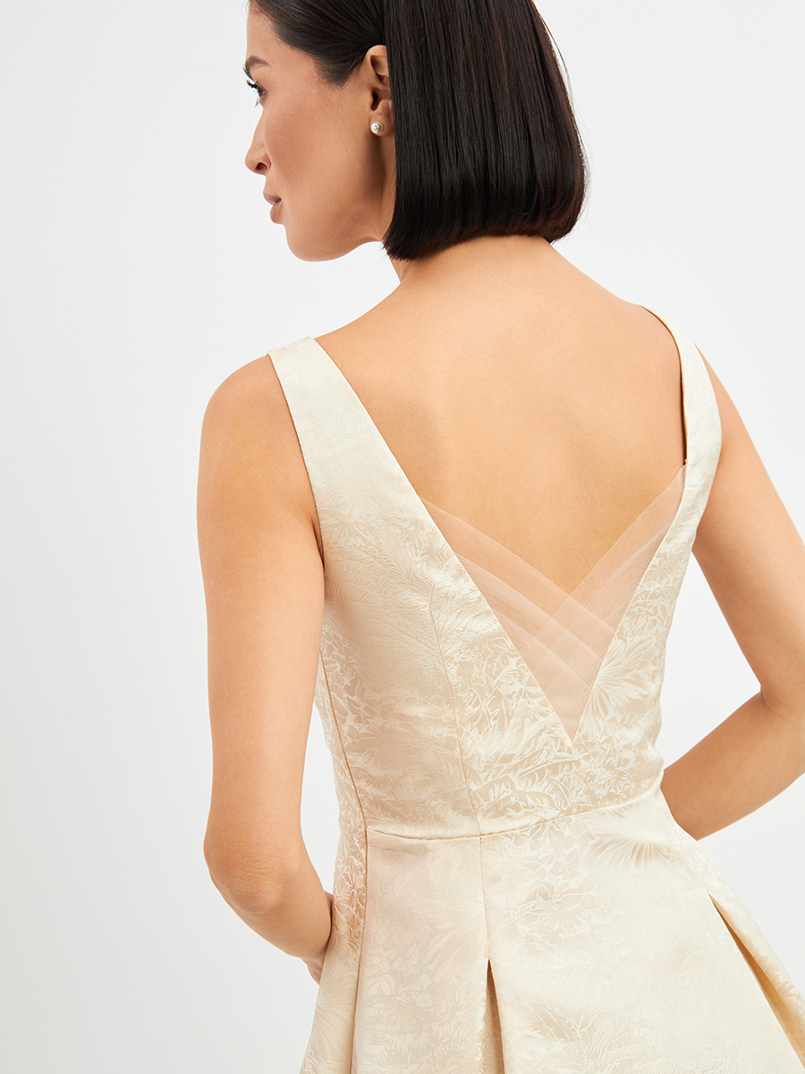 Платье из жаккарда + юбка из фатина OD-939-1 сливочный