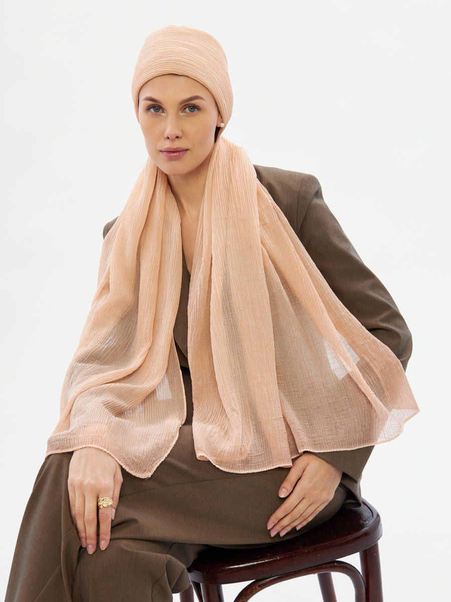 Палантин женский двусторонний из жатого шифона DRK-1455-71