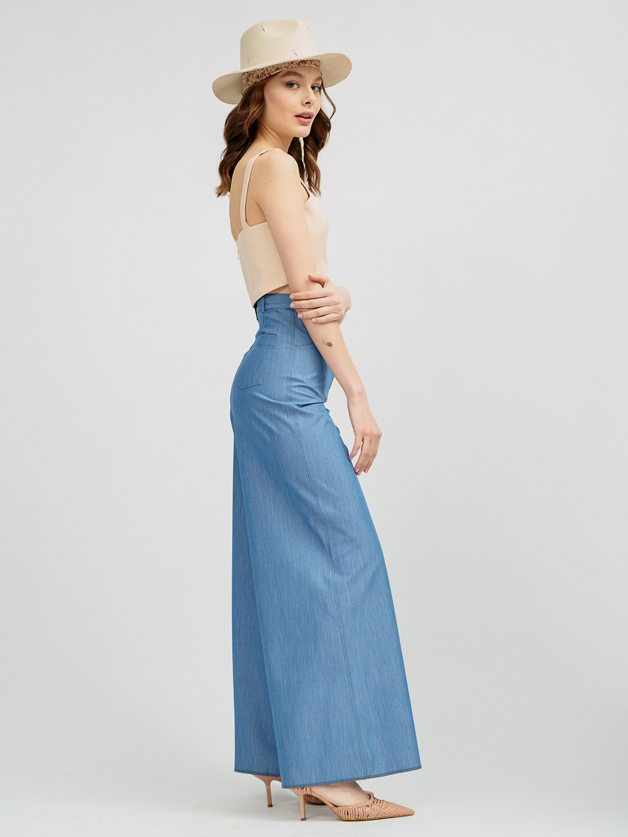 Брюки-клеш OD-552-1 синие