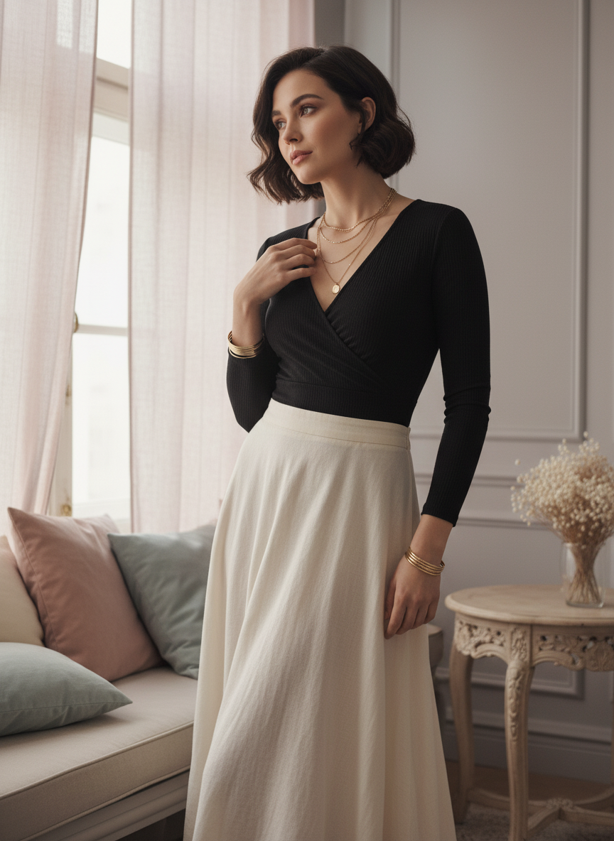 Боди в рубчик