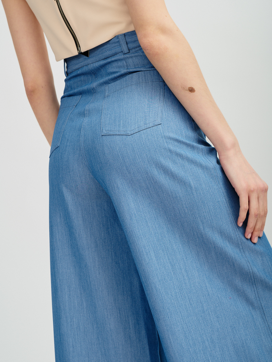 Брюки-клеш OD-552-1 синие