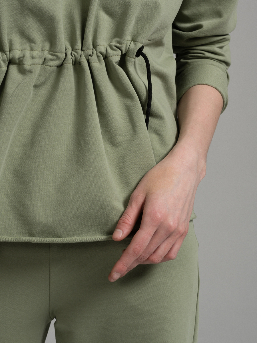 Свитшот оверсайз с кулиской OD-460-1