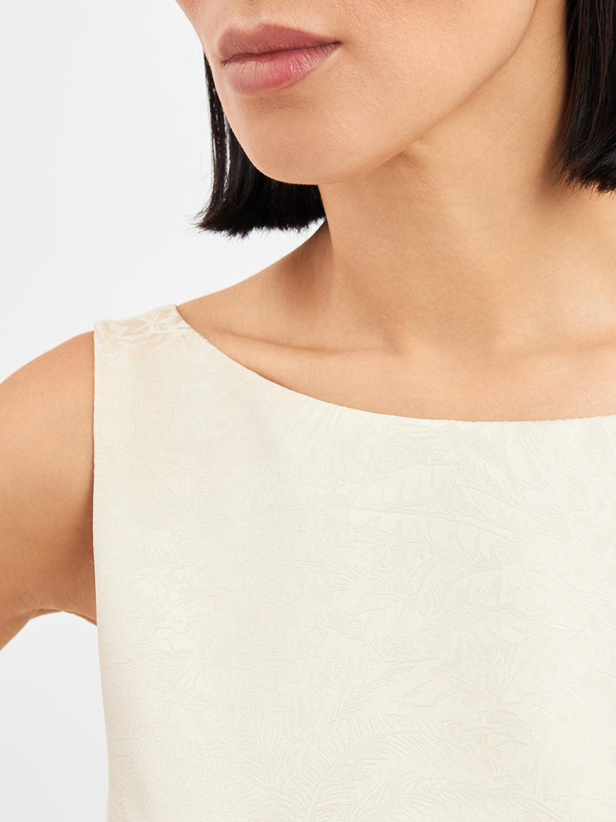 Платье из жаккарда + юбка из фатина OD-939-1 сливочный