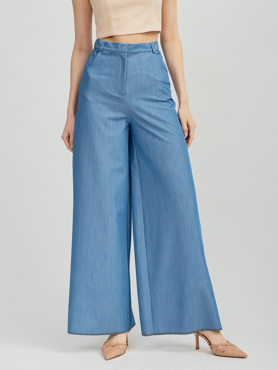 Брюки-клеш OD-552-1 синие