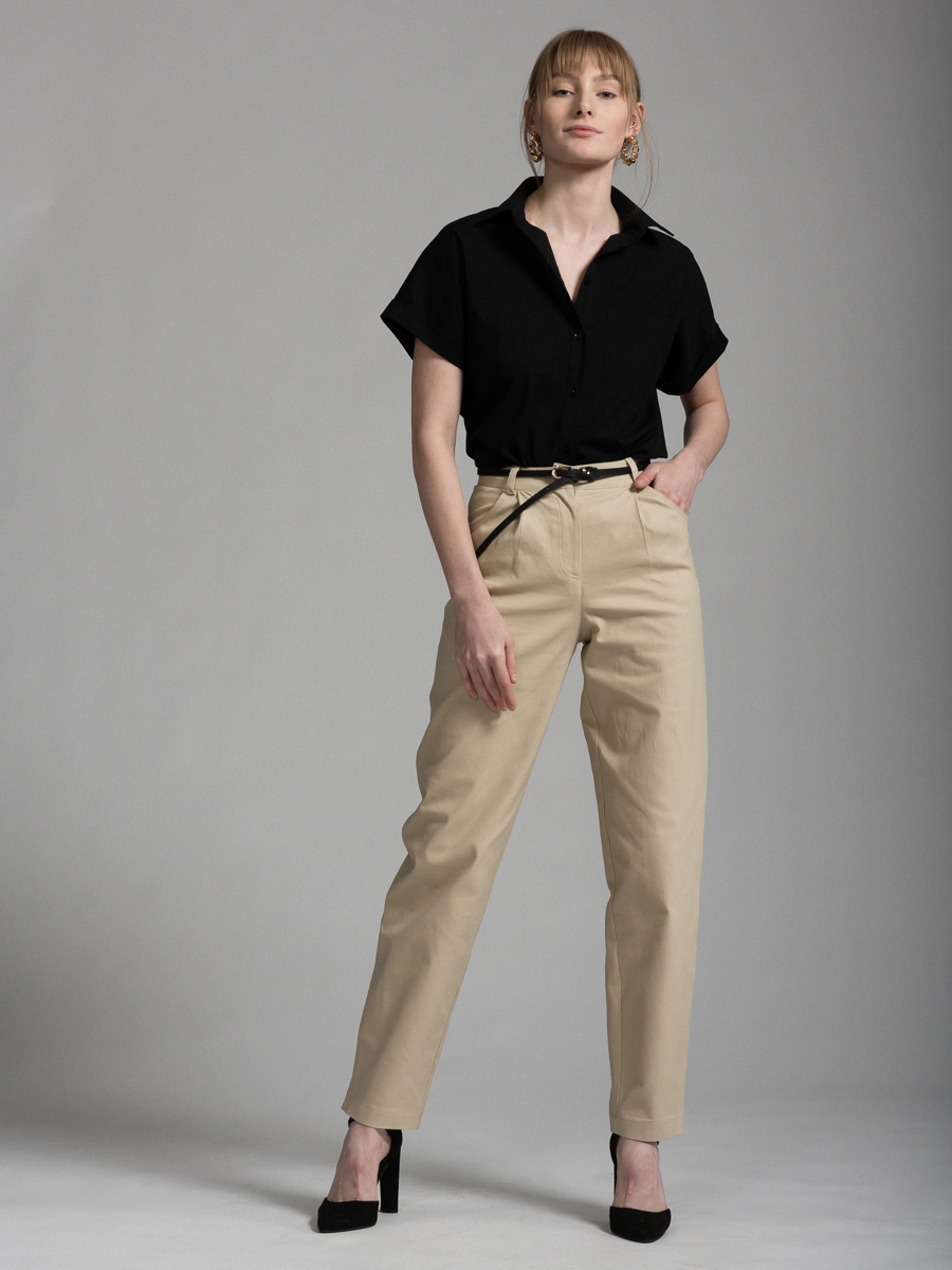 Брюки прямые из однотонного денима OD-475-2