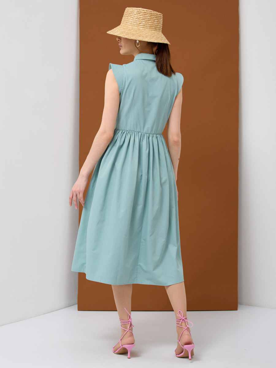 Платье хлопок OD-796-1 св.зеленое