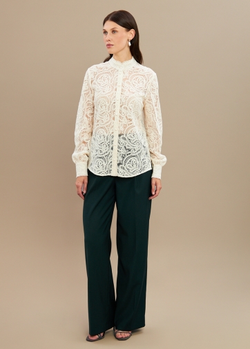 Блузка из кружевной ткани OD-977-1 молочный