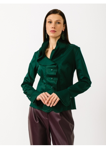 Блузка хлопок OD-739-3 зеленый