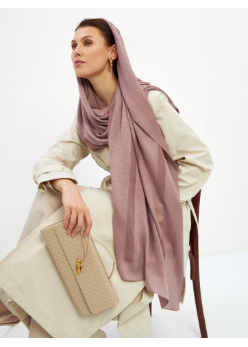 Палантин женский двусторонний атласный с абстрактным принтом