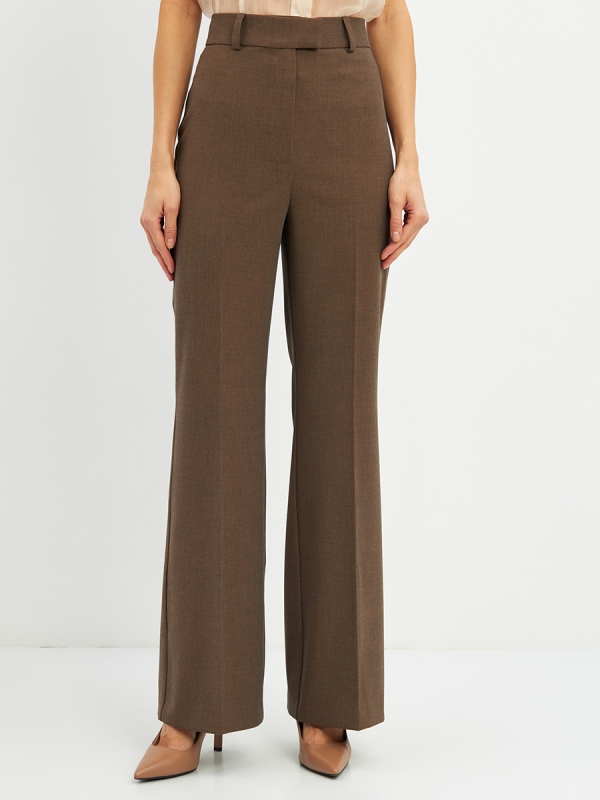 Брюки-клеш  OD-822-3 коричневый