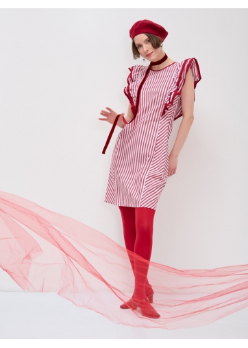 Платье с рюшами