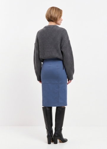 Юбка джинсовая с короткой молнией OD-866-1 синий