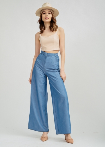 Брюки-клеш OD-552-1 синие