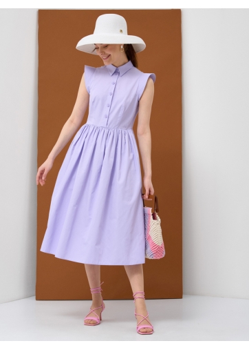 Платье хлопок OD-796-3 сиреневое