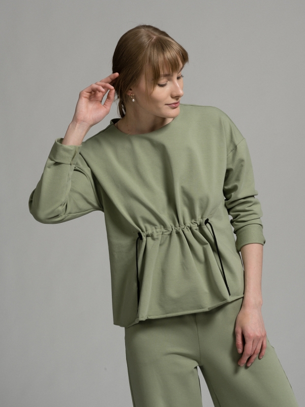 Свитшот оверсайз с кулиской OD-460-1