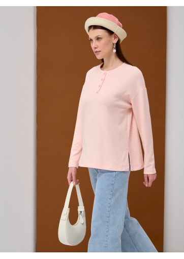 Лонгслив на пуговицах