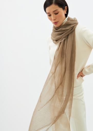 Палантин женский с вышивкой арт-деко BB-135-83