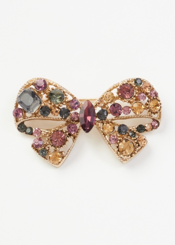 Брошь бант ажурный