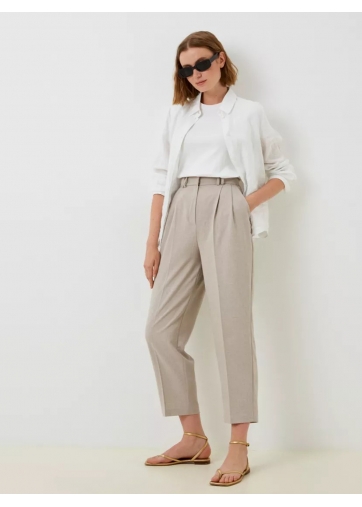 Брюки лен OD-801-1 бежевый