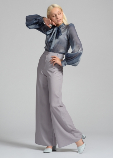 Брюки-клеш OD-552-2 серый