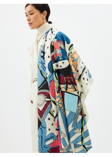 Платок женский двусторонний арт-деко LO-1255-1