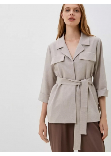 Жакет лен  OD-798-1 бежевый