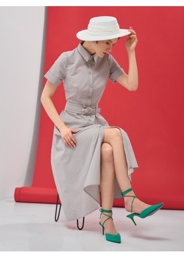 Платье с отстрочками