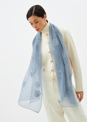 Палантин женский с вышивкой Арт-Деко BB-1351-1