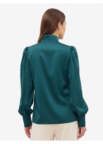 Блуза-косоворотка много пуговиц OD-550-13 морская волна