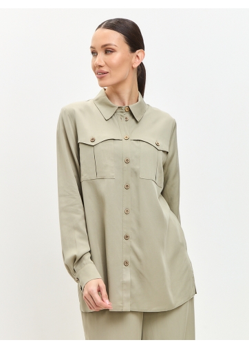 Рубашка прямого силуэта  OD-819-2 олива