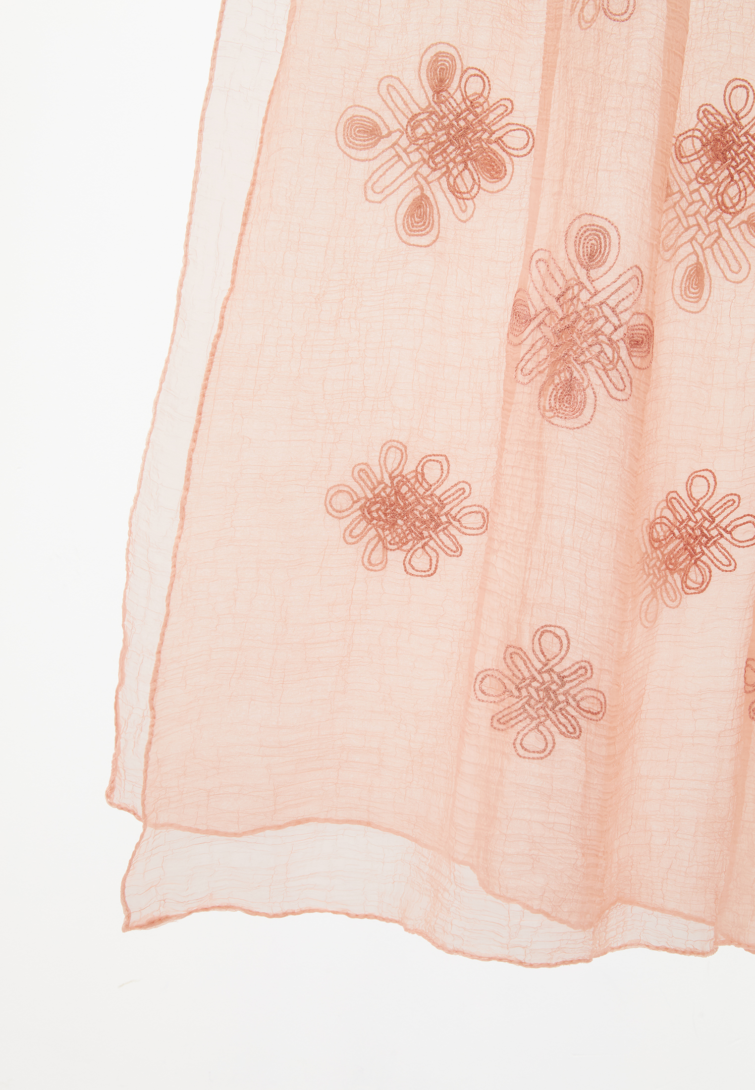 Палантин женский двусторонний с вышивкой арт-деко BB-1352-8