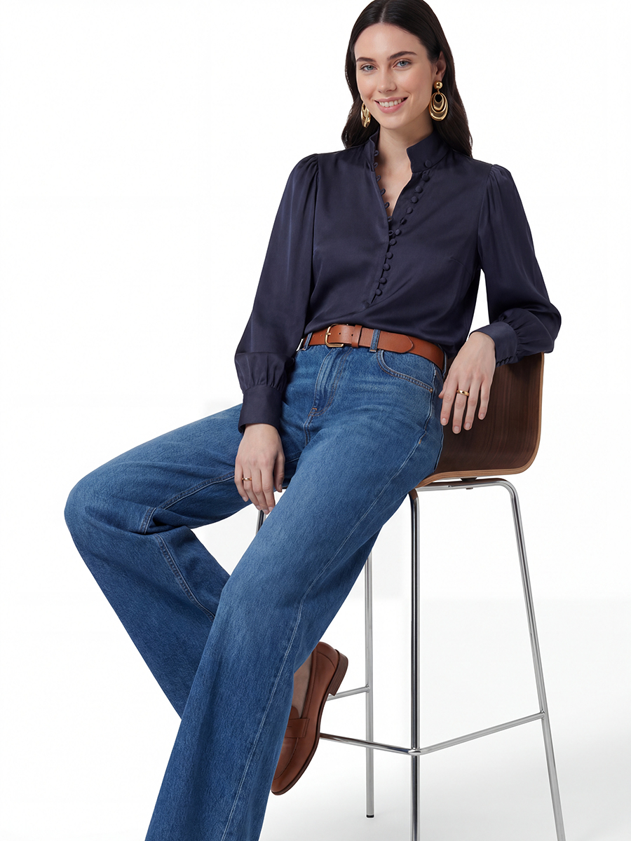 Блуза-косоворотка много пуговиц OD-550-11