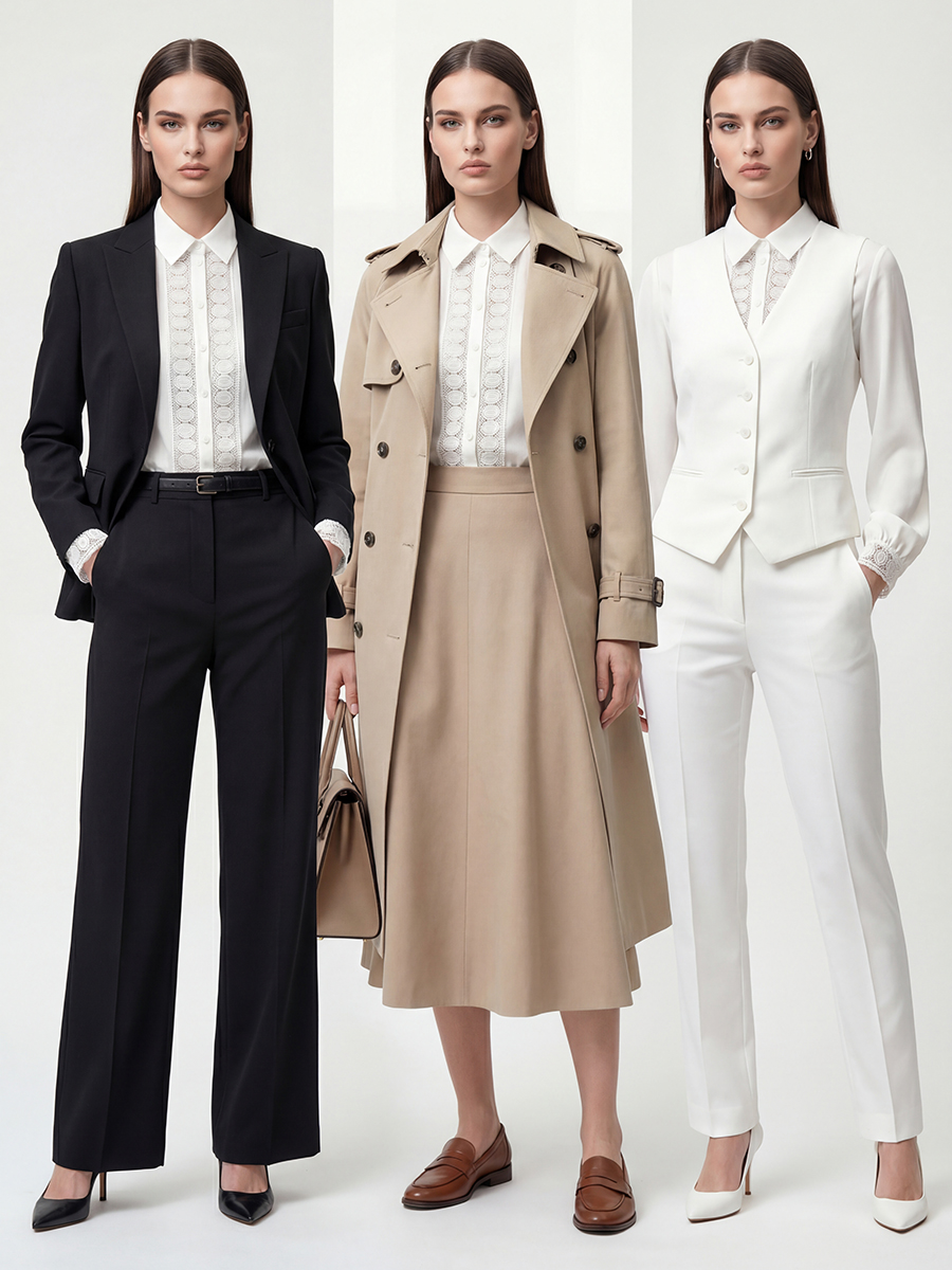 Блузка с кружевом OD-808-5 белый